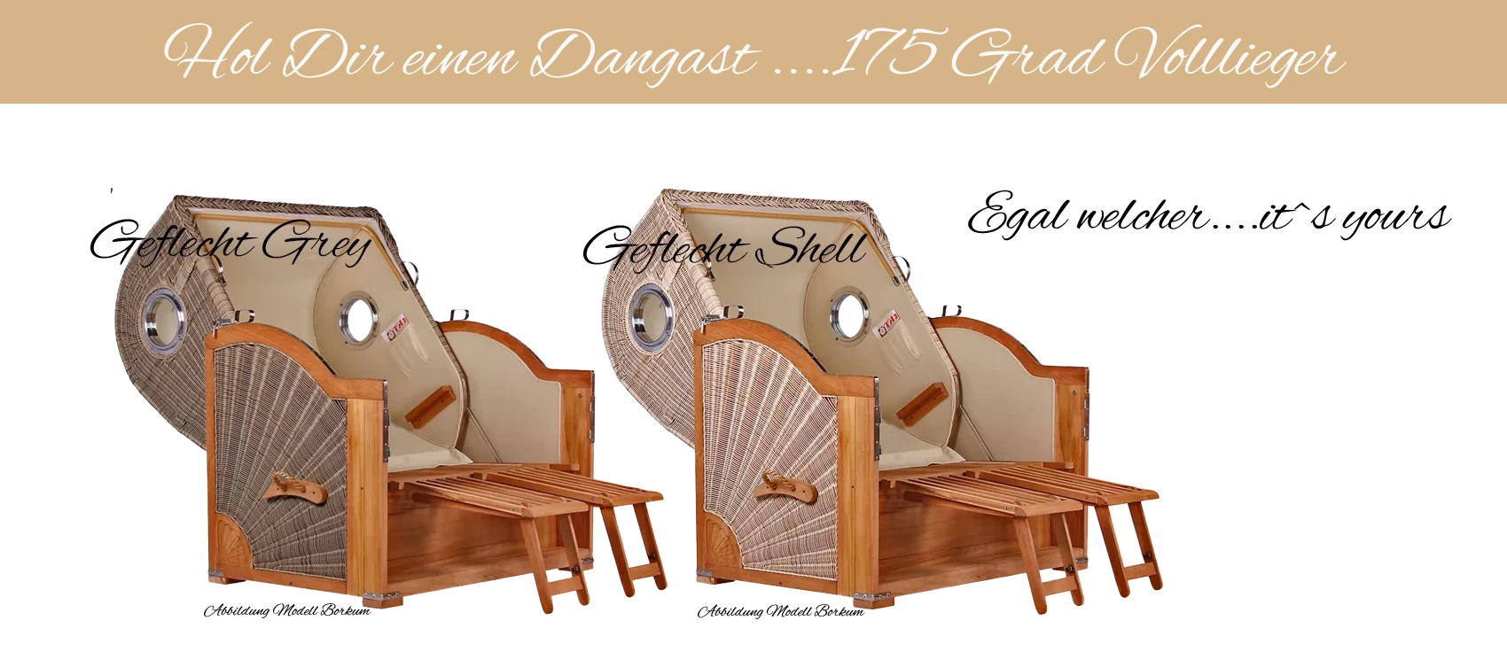 Teak Strandkorb Dangast Premium - create for atlantic weather