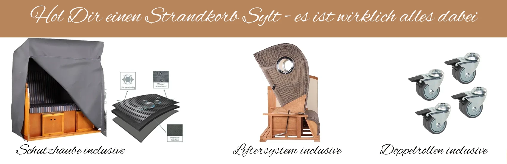 Strandkorb Sorglos-Paket. Bei uns alles inclusive
