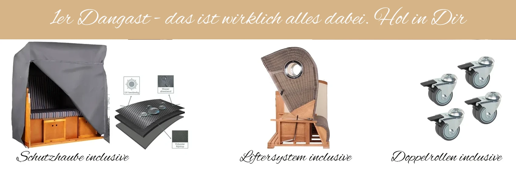 Strandkorb Sorglos-Paket. Bei uns alles inclusive
