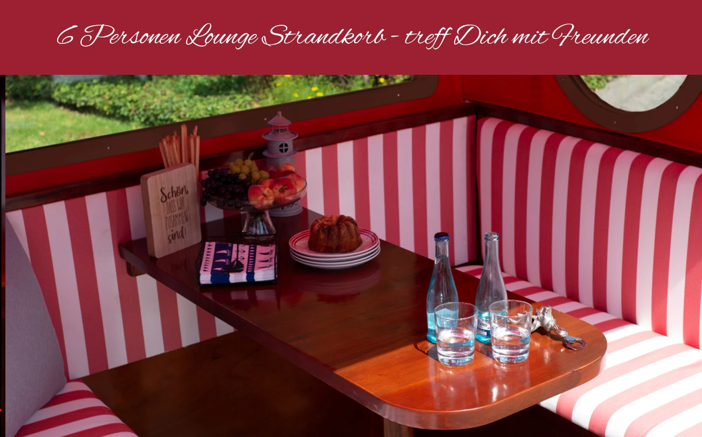 6 Personen Lounge Strandkorb - treff Dich mit Freunden - erfinde Dich neu