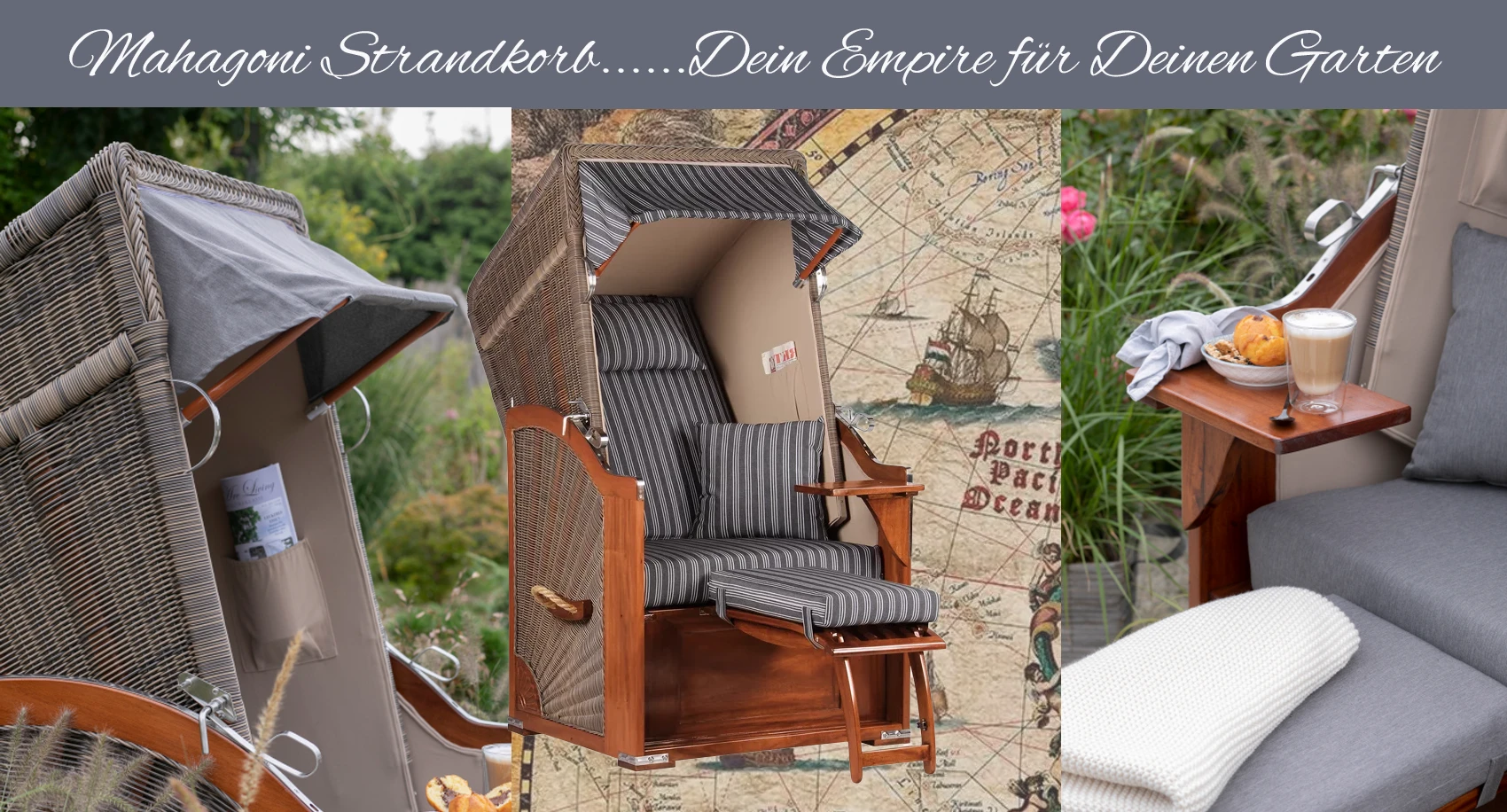 1er Teak Strandkorb Nordaney - create for atlantic weather 