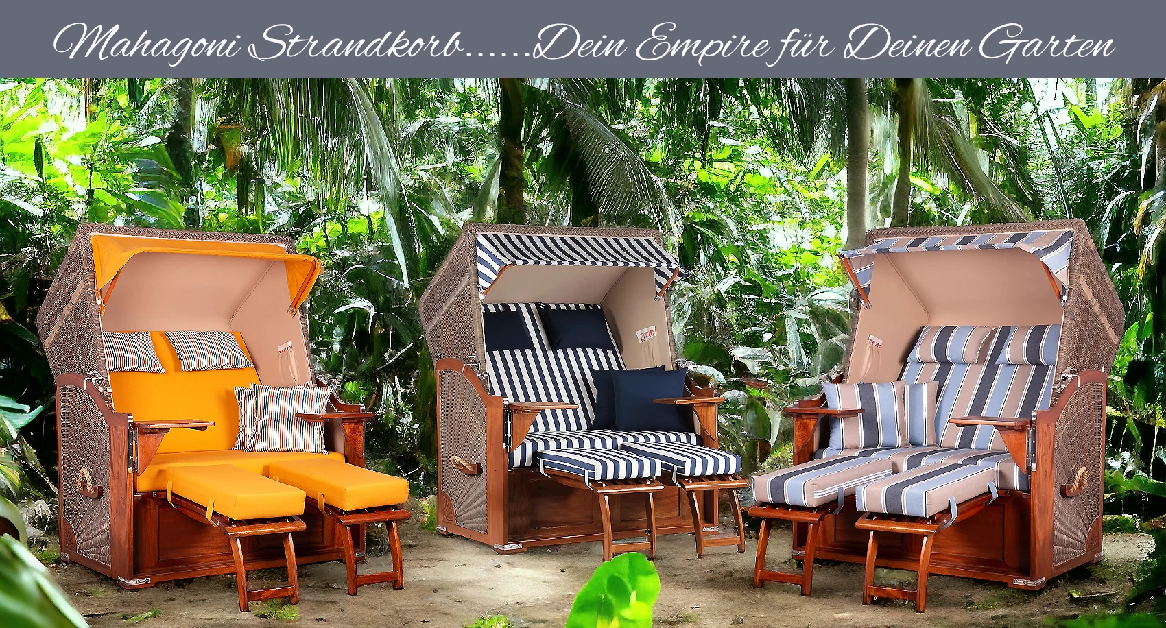 2er Teak Strandkorb Nordaney - create for atlantic weather 