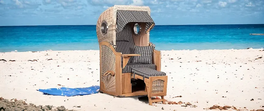 1-Sitzer Teak Strandkorb (Dangast)