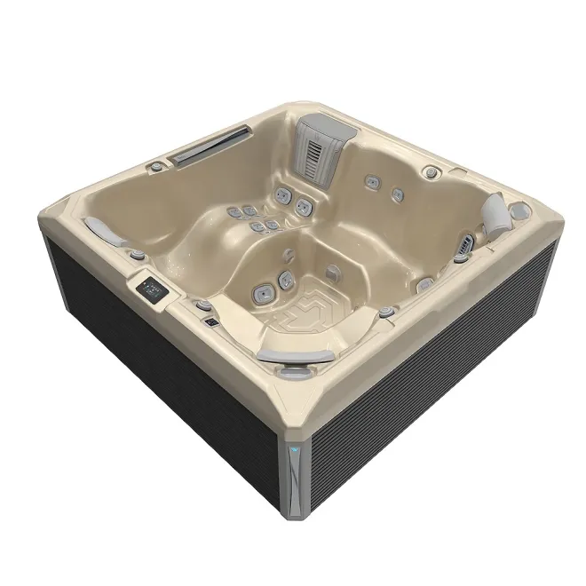 Wellis Atlas Peak Life Essential Whirlpool, WELLIS Wannenfarbe / Aussenverkleidung: CHAMPAGNE / GRAU