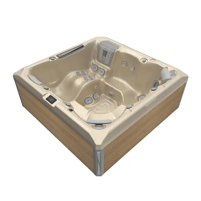 Wellis Atlas Peak Life Essential Whirlpool, WELLIS Wannenfarbe / Aussenverkleidung: CHAMPAGNE / LIGHT MAPLE
