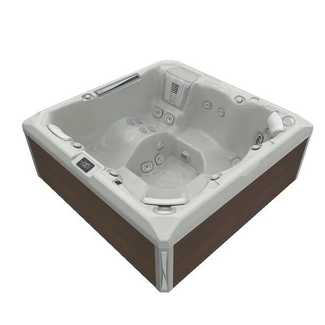 Wellis Atlas Peak Life Essential Whirlpool, WELLIS Wannenfarbe / Aussenverkleidung: SOFT SILK / GRAPHITE BROWN