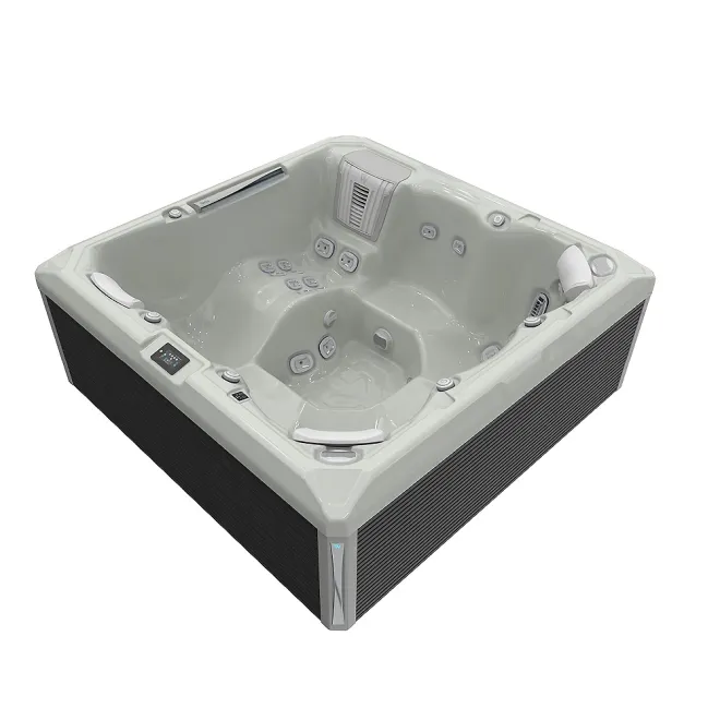 Wellis Atlas Peak Life Essential Whirlpool, WELLIS Wannenfarbe / Aussenverkleidung: SOFT SILK / GRAU