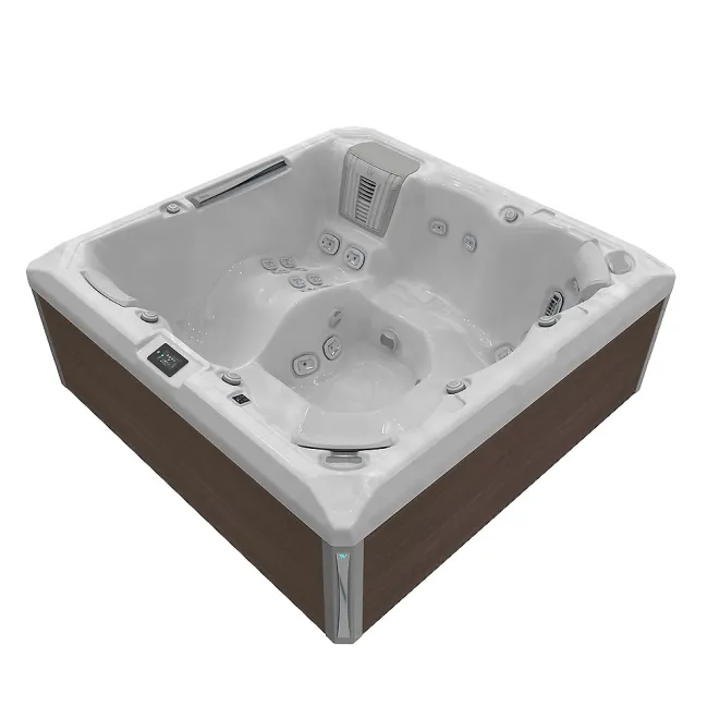 Wellis Atlas Peak Life Essential Whirlpool, WELLIS Wannenfarbe / Aussenverkleidung: STERLING SILVER / GRAPHITE BROWN