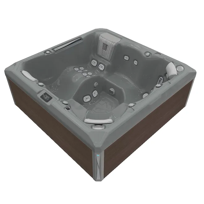 Wellis Atlas Peak Life Essential Whirlpool, WELLIS Wannenfarbe / Aussenverkleidung: THUNDER GREY / GRAPHITE BROWN