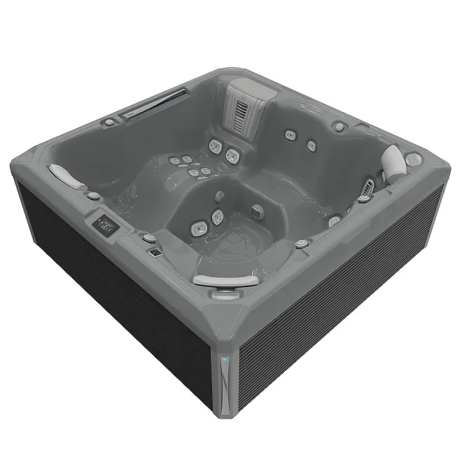 Wellis Atlas Peak Life Essential Whirlpool, WELLIS Wannenfarbe / Aussenverkleidung: THUNDER GREY / GRAU