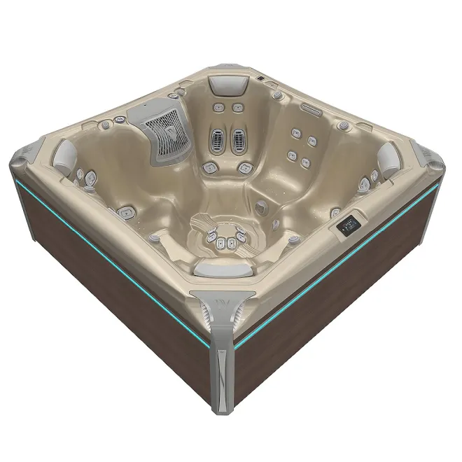 Wellis Elbrus Peak Life Deluxe Whirlpool, WELLIS Wannenfarbe / Aussenverkleidung: CHAMPAGNE / GRAPHITE BROWN