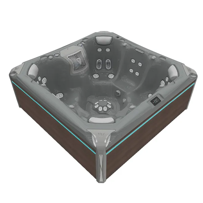 Wellis Elbrus Peak Life Deluxe Whirlpool, WELLIS Wannenfarbe / Aussenverkleidung: THUNDER GREY / GRAPHITE BROWN