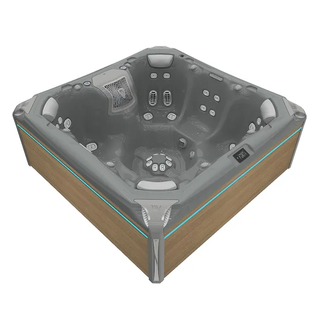 Wellis Elbrus Peak Life Deluxe Whirlpool, WELLIS Wannenfarbe / Aussenverkleidung: THUNDER GREY / LIGHT MAPLE