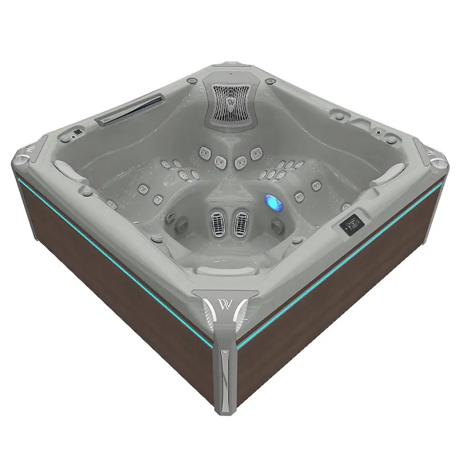Wellis Everest Peak Life Deluxe Whirlpool, WELLIS Wannenfarbe / Aussenverkleidung: SOFT SILK / GRAPHITE BROWN