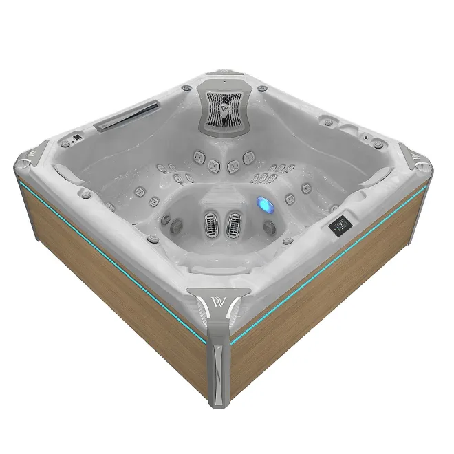 Wellis Everest Peak Life Deluxe Whirlpool, WELLIS Wannenfarbe / Aussenverkleidung: STERLING SILVER / LIGHT MAPLE