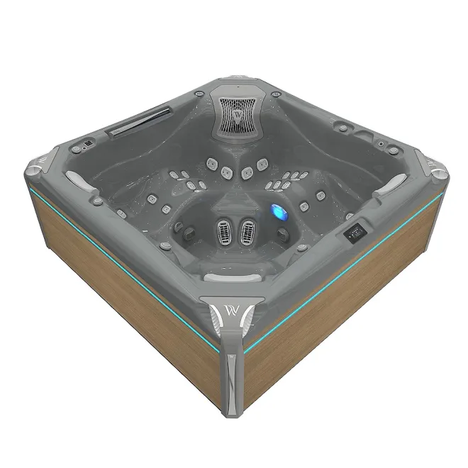 Wellis Everest Peak Life Deluxe Whirlpool, WELLIS Wannenfarbe / Aussenverkleidung: THUNDER GREY / LIGHT MAPLE