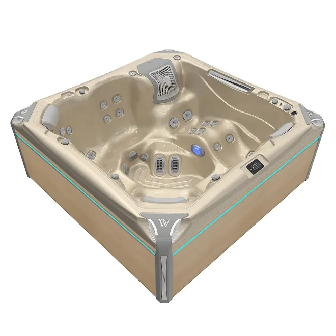 Wellis Kilimanjaro Peak Life Deluxe Whirlpool, WELLIS Wannenfarbe / Aussenverkleidung: CHAMPAGNE / LIGHT MAPLE