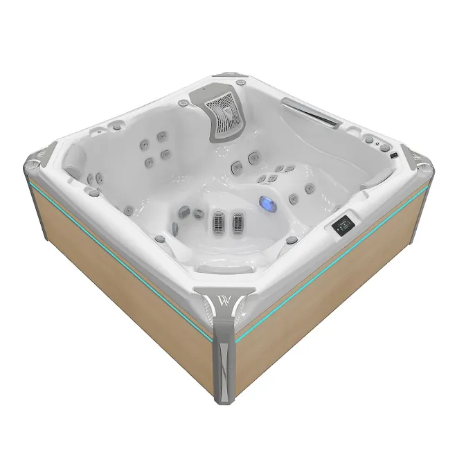 Wellis Kilimanjaro Peak Life Deluxe Whirlpool, WELLIS Wannenfarbe / Aussenverkleidung: ICE WHITE / LIGHT MAPLE