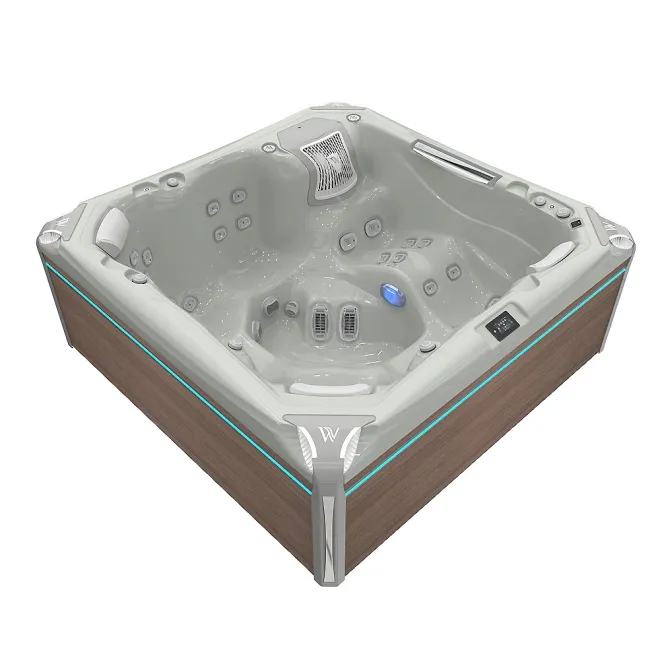 Wellis Kilimanjaro Peak Life Deluxe Whirlpool, WELLIS Wannenfarbe / Aussenverkleidung: SOFT SILK / GRAPHITE BROWN
