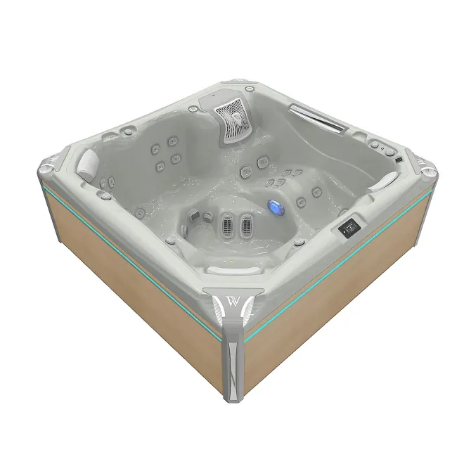 Wellis Kilimanjaro Peak Life Deluxe Whirlpool, WELLIS Wannenfarbe / Aussenverkleidung: SOFT SILK / LIGHT MAPLE