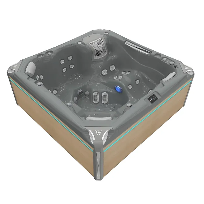 Wellis Kilimanjaro Peak Life Deluxe Whirlpool, WELLIS Wannenfarbe / Aussenverkleidung: THUNDER GREY / LIGHT MAPLE