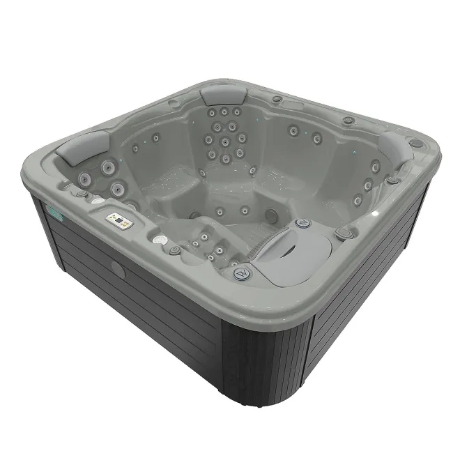 Wellis Lugano Citylife Whirlpool, WELLIS Wannenfarbe / Aussenverkleidung: SOFT SILK / GRAPHITE BROWN