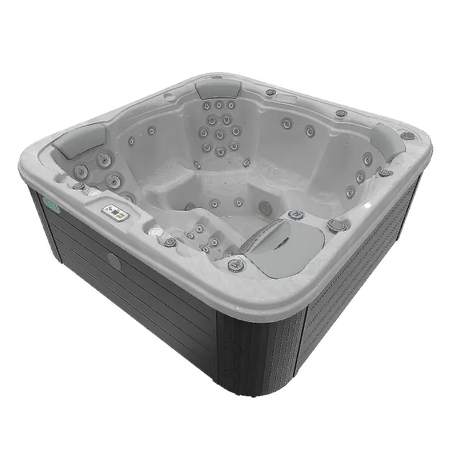 Wellis Lugano Citylife Whirlpool, WELLIS Wannenfarbe / Aussenverkleidung: STERLING SILVER / GRAU