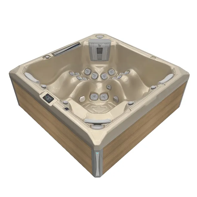 Wellis Makalu Peak Life Deluxe Whirlpool, WELLIS Wannenfarbe / Aussenverkleidung: CHAMPAGNE / LIGHT MAPLE