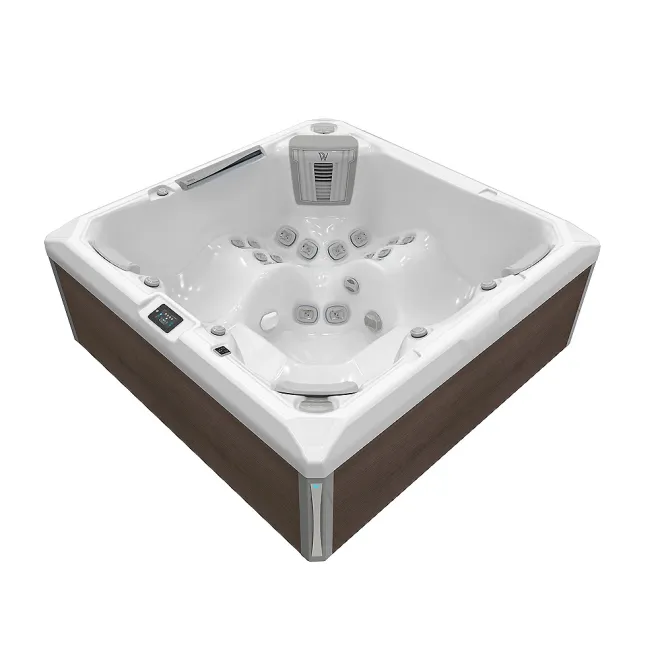 Wellis Makalu Peak Life Deluxe Whirlpool, WELLIS Wannenfarbe / Aussenverkleidung: ICE WHITE / GRAPHITE BROWN