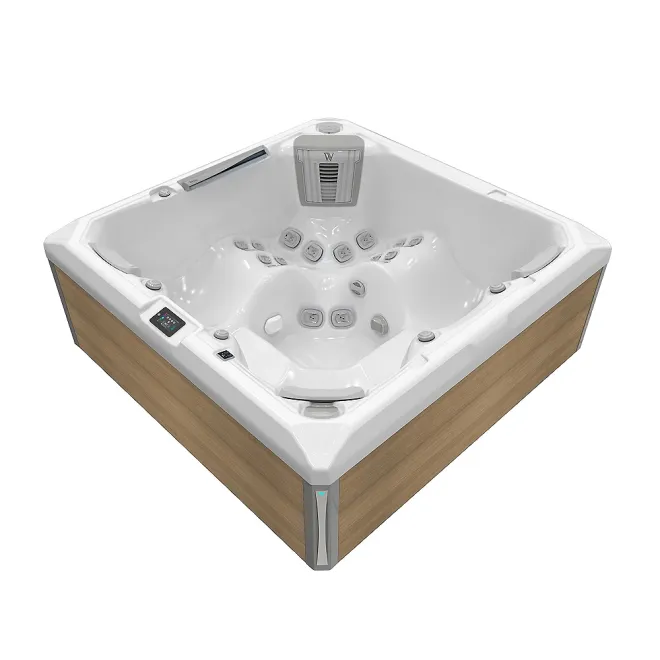 Wellis Makalu Peak Life Deluxe Whirlpool, WELLIS Wannenfarbe / Aussenverkleidung: ICE WHITE / LIGHT MAPLE