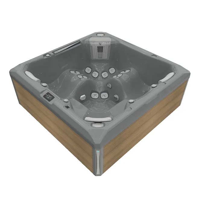 Wellis Makalu Peak Life Deluxe Whirlpool, WELLIS Wannenfarbe / Aussenverkleidung: THUNDER GREY / LIGHT MAPLE