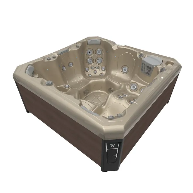 Wellis Malaga Citylife Whirlpool, WELLIS Wannenfarbe / Aussenverkleidung: CHAMPAGNE / GRAPHITE BROWN
