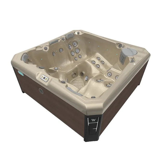 Wellis Palermo Citylife Whirlpool, WELLIS Wannenfarbe / Aussenverkleidung: CHAMPAGNE / GRAPHITE BROWN