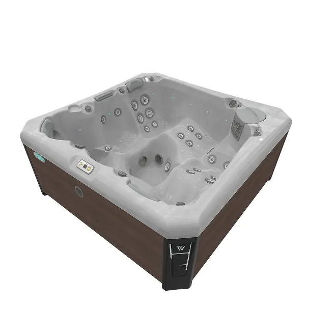 Wellis Palermo Citylife Whirlpool, WELLIS Wannenfarbe / Aussenverkleidung: STERLING SILVER / GRAPHITE BROWN