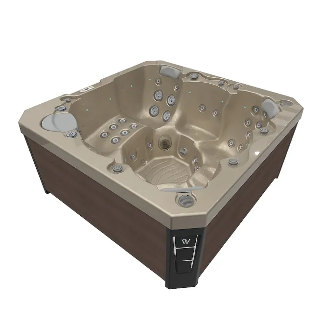 Wellis Prague Citylife 230V Whirlpool, WELLIS Wannenfarbe / Aussenverkleidung: CHAMPAGNE / GRAPHITE BROWN