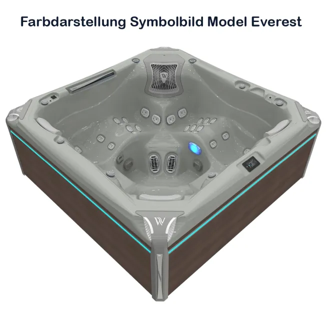 WELLIS ATLAS DELUXE PEAK LIFE, WELLIS Wannenfarbe / Aussenverkleidung: SOFT SILK / GRAPHITE BROWN