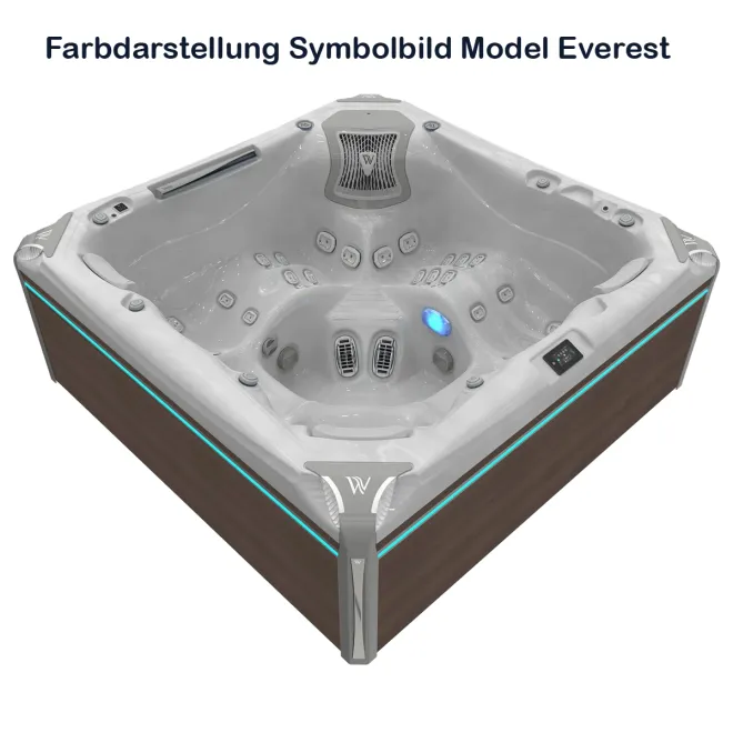 WELLIS ATLAS DELUXE PEAK LIFE, WELLIS Wannenfarbe / Aussenverkleidung: STERLING SILVER / GRAPHITE BROWN