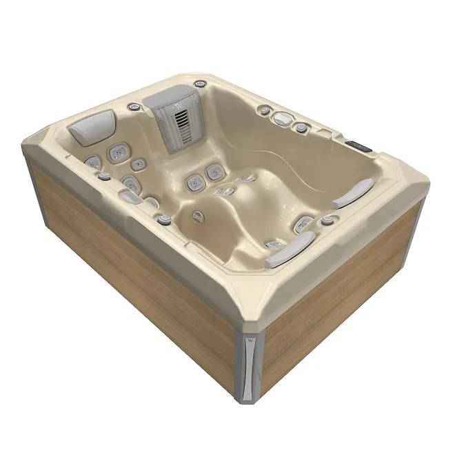 Wellis Teide Peak Life Deluxe Whirlpool, WELLIS Wannenfarbe / Aussenverkleidung: CHAMPAGNE / LIGHT MAPLE