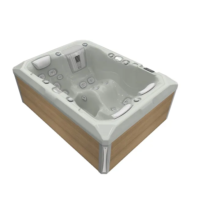 Wellis Teide Peak Life Deluxe Whirlpool, WELLIS Wannenfarbe / Aussenverkleidung: SOFT SILK / LIGHT MAPLE