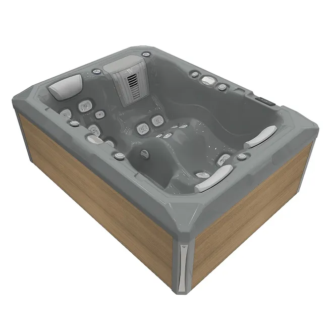 Wellis Teide Peak Life Deluxe Whirlpool, WELLIS Wannenfarbe / Aussenverkleidung: THUNDER GREY / LIGHT MAPLE