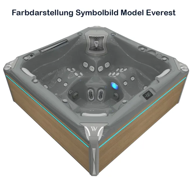 WELLIS ATLAS DELUXE PEAK LIFE, WELLIS Wannenfarbe / Aussenverkleidung: THUNDER GREY / LIGHT MAPLE