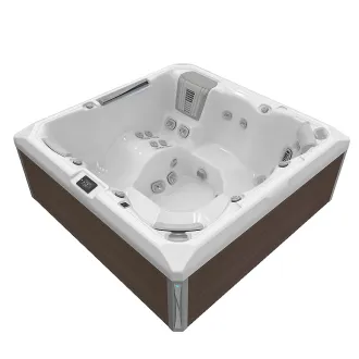 Wellis Atlas Peak Life Essential Whirlpool, WELLIS Wannenfarbe / Aussenverkleidung: ICE WHITE / GRAPHITE BROWN