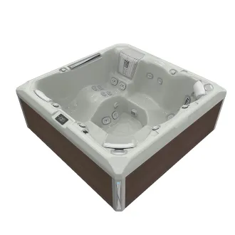 Wellis Atlas Peak Life Essential Whirlpool, WELLIS Wannenfarbe / Aussenverkleidung: SOFT SILK / GRAPHITE BROWN