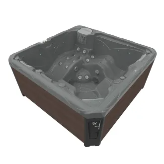 Wellis Budapest Citylife 230V Whirlpool, WELLIS Wannenfarbe / Aussenverkleidung: THUNDER GREY / GRAPHITE BROWN