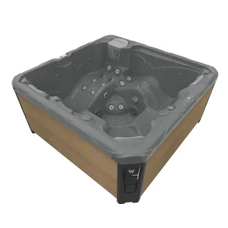 Wellis Budapest Citylife 230V Whirlpool, WELLIS Wannenfarbe / Aussenverkleidung: THUNDER GREY / LIGHT MAPLE
