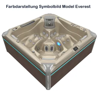 WELLIS ATLAS DELUXE PEAK LIFE, WELLIS Wannenfarbe / Aussenverkleidung: CHAMPAGNE / GRAPHITE BROWN