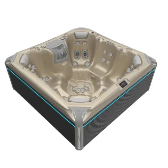 Wellis Elbrus Peak Life Deluxe Whirlpool, WELLIS Wannenfarbe / Aussenverkleidung: CHAMPAGNE / GRAU