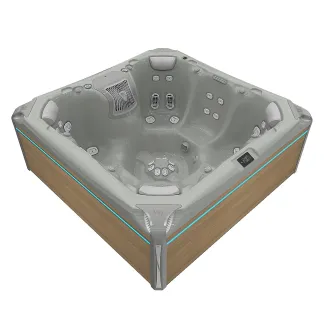 Wellis Elbrus Peak Life Deluxe Whirlpool, WELLIS Wannenfarbe / Aussenverkleidung: SOFT SILK / LIGHT MAPLE