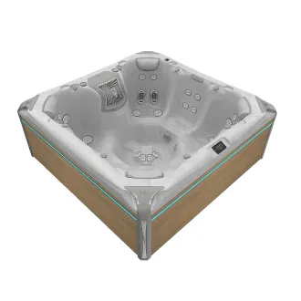 Wellis Elbrus Peak Life Deluxe Whirlpool, WELLIS Wannenfarbe / Aussenverkleidung: STERLING SILVER / LIGHT MAPLE