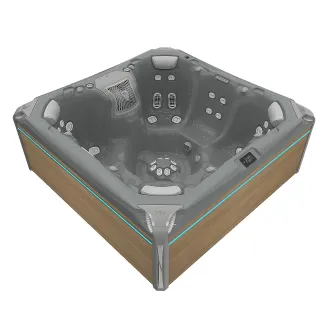 Wellis Elbrus Peak Life Deluxe Whirlpool, WELLIS Wannenfarbe / Aussenverkleidung: THUNDER GREY / LIGHT MAPLE
